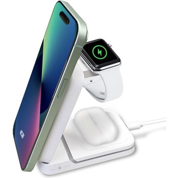 コンパクト3in1ワイヤレス充電ステーション エアージェイ