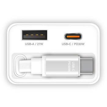 リール式USB-Cケーブル内蔵コンセント充電器 エアージェイ