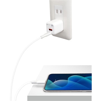 PD20W急速パワフル充電器(USB-C+USB-A) エアージェイ