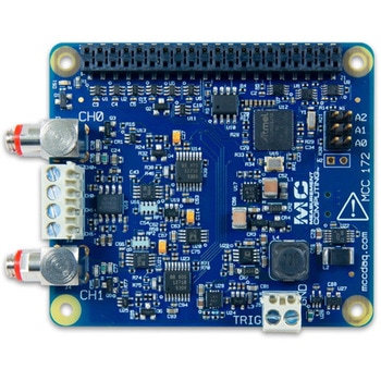 MCC172 RaspberryPi用IEPE測定DAQ HAT 同軸ケーブル付属 DIGILENT