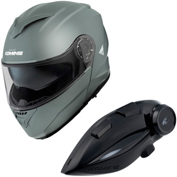 HK-171 FL システムヘルメット + KK-902 モーターサイクルインターカム - コミネ