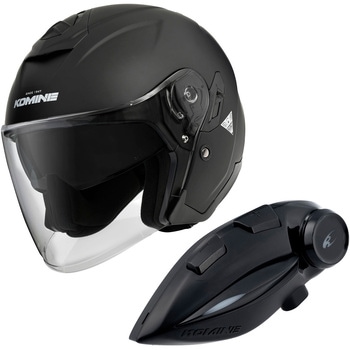 HK-172 FL コンポジット FRP ジェットヘルメット + KK-902 モーターサイクルインターカム コミネ