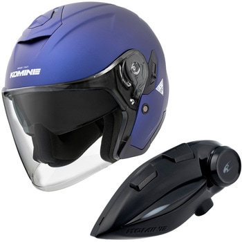 HK-172 FL コンポジット FRP ジェットヘルメット + KK-902 モーターサイクルインターカム コミネ