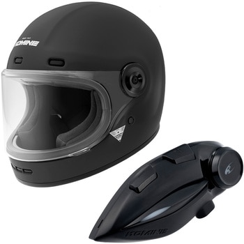 HK-190 ネオレトロフルフェイスヘルメット + KK-902 モーターサイクルインターカム コミネ