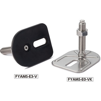 レベリングアジャスタ(おねじ) - アンカー固定タイプ - 六角頭つき - ラバーディスクつき(接着) NBK(鍋屋バイテック会社)