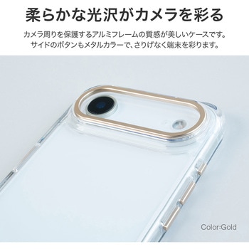 iPhone Air カメラ保護ハイブリッドケース 「mycam」 シャンパンゴールド MSソリューションズ