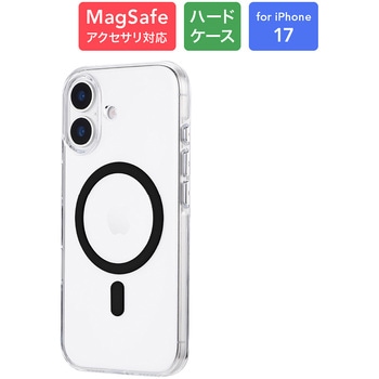 iPhone 17 超透明ハードケース 「MASTER CLEAR mag」 クリア/ブラック MagSafeアクセサリが使える MSソリューションズ