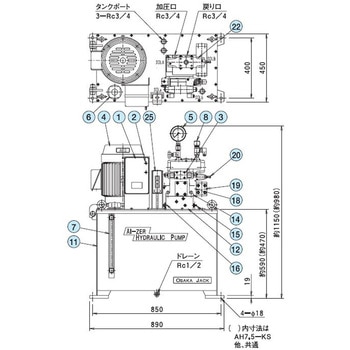 AH形油圧ポンプ 大阪ジャッキ製作所