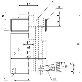 EC形中空ジャッキ 大阪ジャッキ製作所