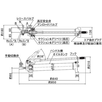 TWAD形手動油圧ポンプ 大阪ジャッキ製作所