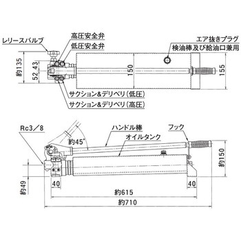 TWA形手動油圧ポンプ - 大阪ジャッキ製作所