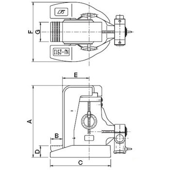 爪付ジャーナルジャッキ 大阪ジャッキ製作所