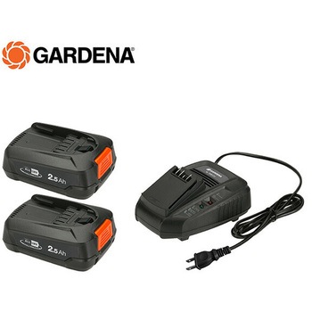 18V バッテリスターターキット 急速充電器 2.5Ahバッテリー GARDENA(ガルデナ)