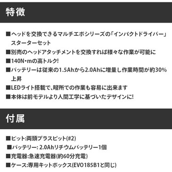 18Vマルチツールインパクトドライバー EVO185I1 BLACK&DECKER