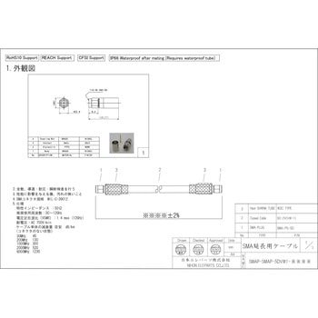 中継用SMA両端プラグ5DVW1ケーブル 日本エレパーツ