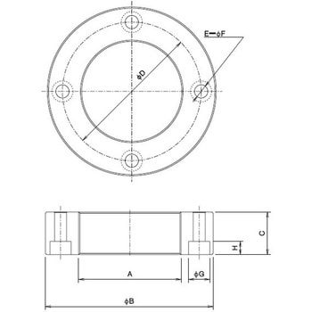 Eシリーズ用フランジ 大阪ジャッキ製作所