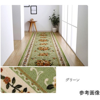 廊下敷き マット 花柄 エレガンス 撥水 イケヒコ・コーポレーション