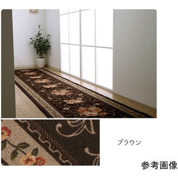 廊下敷き マット 花柄 エレガンス 撥水 イケヒコ・コーポレーション