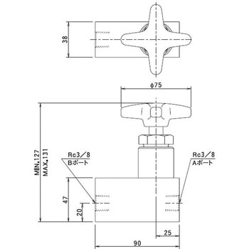 チェック付ストップバルブ 大阪ジャッキ製作所