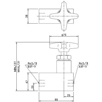 チェック付ストップバルブ 大阪ジャッキ製作所