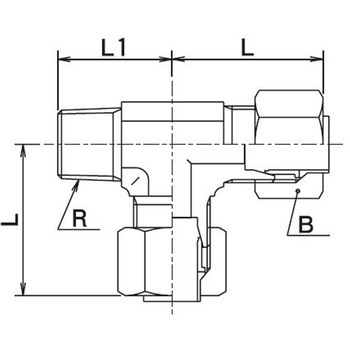 ティー片ニップル(くい込み継手) 大阪ジャッキ製作所