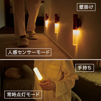 防災ニモナル センサーライト 電池式 3色切替 メイダイ