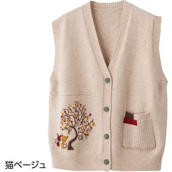 821967 ジャカードベスト ケアファッション
