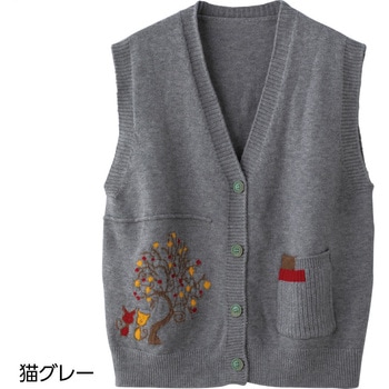 821967 ジャカードベスト ケアファッション