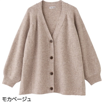 821449 やわらかラグラン袖カーディガン ケアファッション