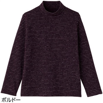 89493 杢調ボーダー裏起毛Tシャツ ケアファッション