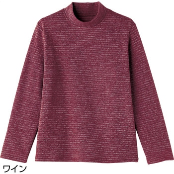 89493 杢調ボーダー裏起毛Tシャツ ケアファッション