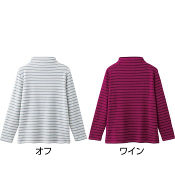 820452 あったかボーダー柄Tシャツ ケアファッション