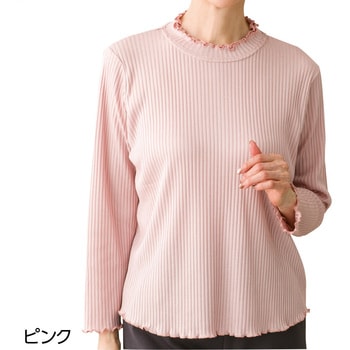 89324 フリル2枚衿Tシャツ - ケアファッション