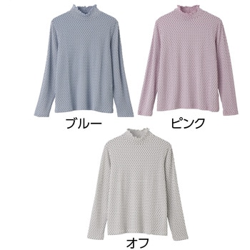 821982 花柄ジャカードTシャツ ケアファッション