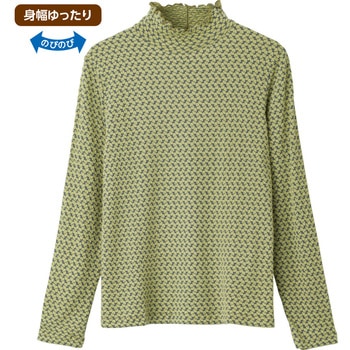 821982 花柄ジャカードTシャツ ケアファッション