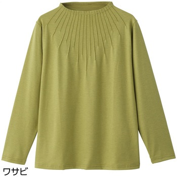 821984 前身ピンタックTシャツ ケアファッション