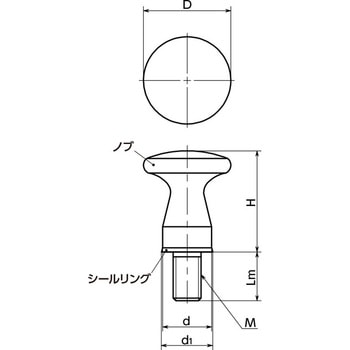 メタルプルノブ(おねじ) - ハイジェニックデザイン - NBK(鍋屋バイテック会社)