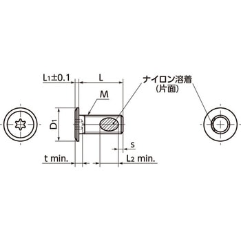 ヘクサロビュラ穴付き超極低頭ボルト(ナイロン溶着つき) NBK(鍋屋バイテック会社)