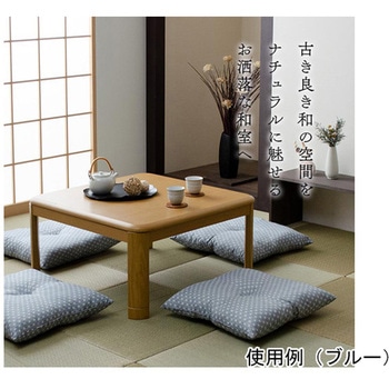 座布団 洗える 銘仙判 日本製 セット 盆 来客 和洋室 和柄 麻の葉 同色5枚組 イケヒコ・コーポレーション