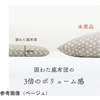 座布団 洗える 銘仙判 日本製 セット 盆 来客 和洋室 和柄 麻の葉 同色5枚組 イケヒコ・コーポレーション