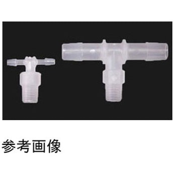 PP 1/8-27NPTオスネジ付きT型アダプター アイシス