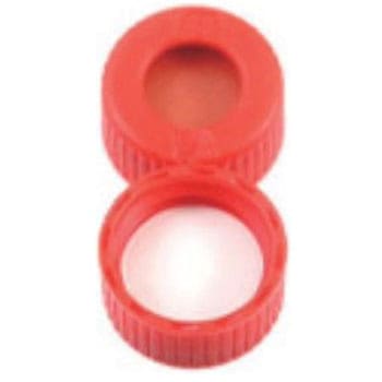 セプタム付 AVCS スクリューキャップ(9-425)アイボリー/赤 1mm 100個入 6ASC9RT1シリーズ Thermo Fisher Scientific