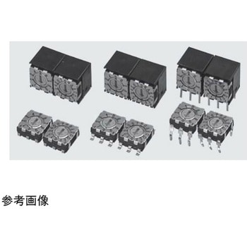 ロータリコードスイッチ DIP型 つまみ無し マイナス溝 16ポジション リアルコード 上部設定型 スルーホールピン ニデックコンポーネンツ(旧：日本電産コパル電子)