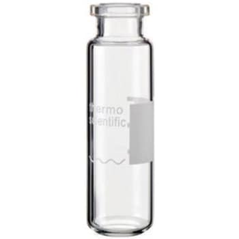ヘッドスペースバイアル ND20 透明 ラベル付 20mL ガラス ラウンドボトム CHCV20-14シリーズ Thermo Fisher Scientific