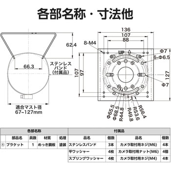 ポール取付金具 DXアンテナ