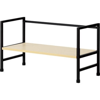 机上台 高さ調整ハイタイプ 木目/ブラック Asmix(アスカ)