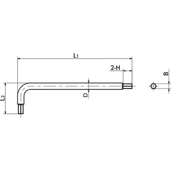 チタン六角レンチ 鍋屋バイテック(NBK) 六角棒レンチL型 【通販