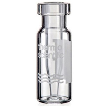 クリンプバイアル(ND11)透明 ラベル付 0.3mL ガラス(ガラスインサート付) 6PCV11-03シリーズ Thermo Fisher Scientific