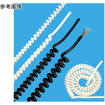カールコード 3芯 EC-VCTF 3xシリーズ 長岡特殊電線