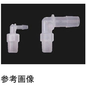 PP 1/8-27NPTオスネジ付きL型アダプター アイシス